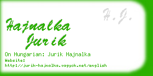 hajnalka jurik business card